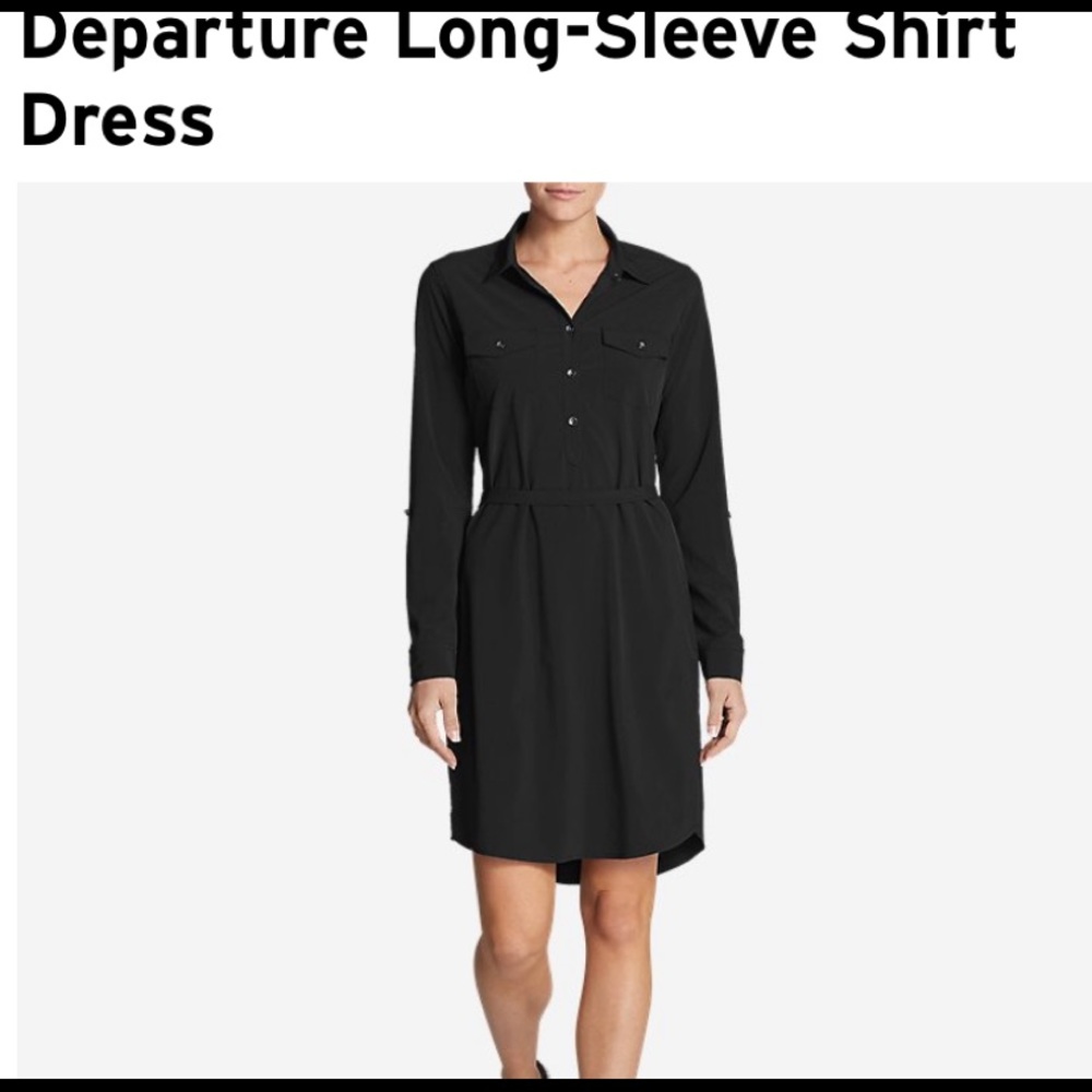 Size XL roll tab sleeve shirt dress Eddie Bauer + bonus 🎁